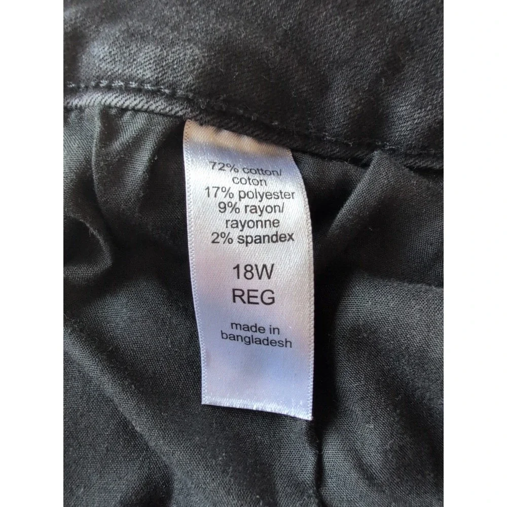 18W Maurices M Jeans Mid Rise Womens  Black Jean Skinny High Rise Stretch 29 Lng - Picture 8 of 9